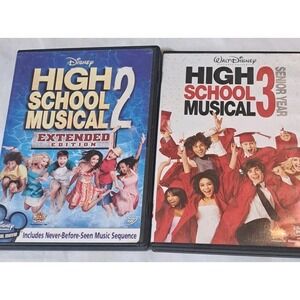 High School Musical 2 Extended Edition & High School Musical 3 DVD Lot Disney